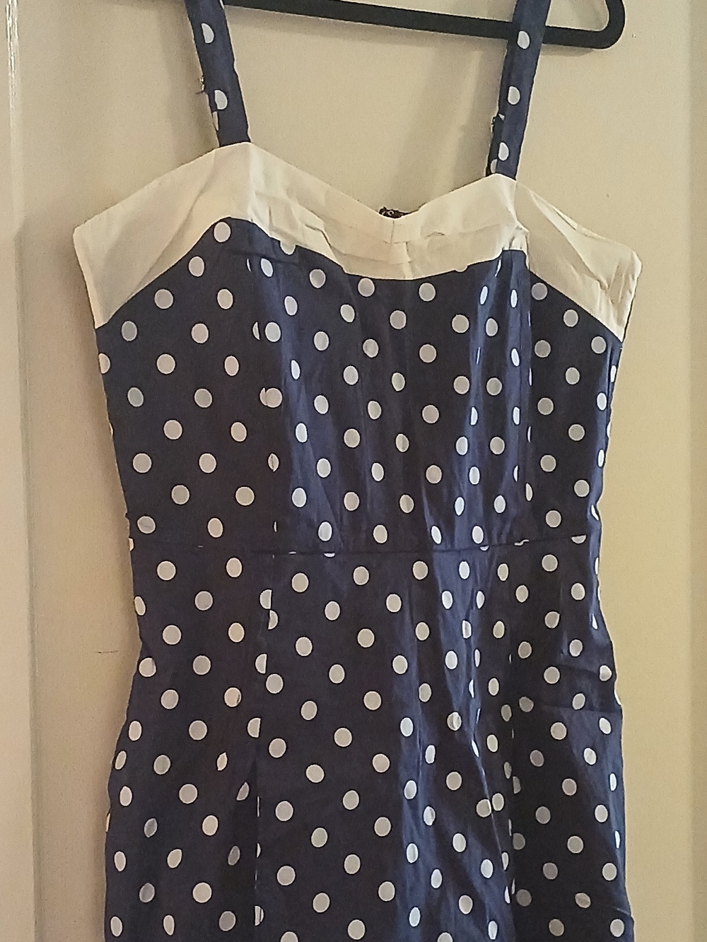 Unique Vintage Polka Dot Romper, NWOT, L